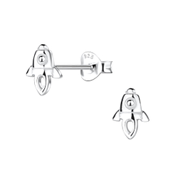 Silver Rocket Stud Earrings - 17450