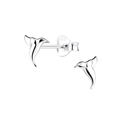 Silver Hummingbird Stud Earrings - 11932