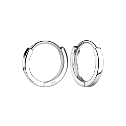 13mm Silver Huggie Earrings - 11915