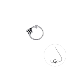 Silver Bali Ball Closure Ring - 3385
