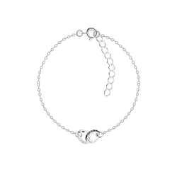 Silver Circle Crystal Bracelet - 14053