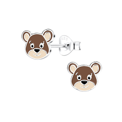 Silver Bear Stud Earrings - 12761 Silver Bear Stud Earrings - 12761