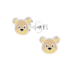 Silver Bear Stud Earrings - 13423 Silver Bear Stud Earrings - 13423