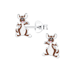 Silver Kangaroo Stud Earrings - 12781 Silver Kangaroo Stud Earrings - 12781