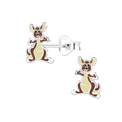 Silver Kangaroo Stud Earrings - 13538 Silver Kangaroo Stud Earrings - 13538
