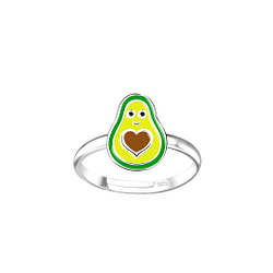Silver Avocado Adjustable Ring - 15135