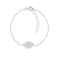 Silver Olive Leaf Bracelet - 16329