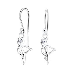 Silver Flamingo Earrings - 14986