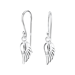 Silver Wing Earrings - 15512