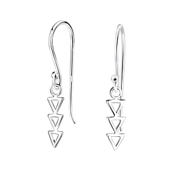 Silver Geometric Earrings - 15517