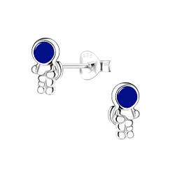 Silver Astronaut Stud Earrings - 16496 Silver Astronaut Stud Earrings - 16496
