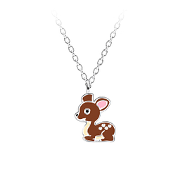 Silver Deer Necklace - 14519