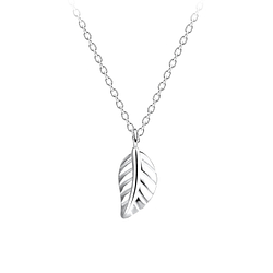 Silver Leaf Necklace - 15470