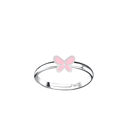 Silver Butterfly Adjustable Ring - 24003 Silver Butterfly Adjustable Ring - 24003