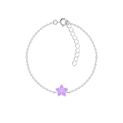 Silver Flower Bracelet - 15592