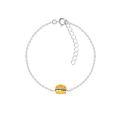 Silver Burger Bracelet - 15594