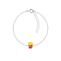 Silver French Fries Bracelet - 15598 Silver French Fries Bracelet - 15598