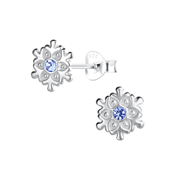 Silver Snowflake Stud Earrings - 11126 Silver Snowflake Stud Earrings - 11126