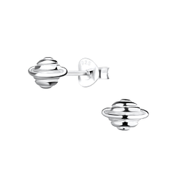 Silver Saturn Stud Earrings - 15860 Silver Saturn Stud Earrings - 15860