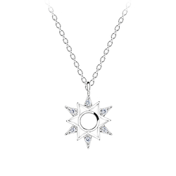 Silver Sun Necklace - 15780