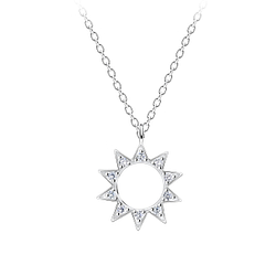 Silver Sun Necklace - 15769