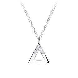 Silver Triangle Necklace - 15710
