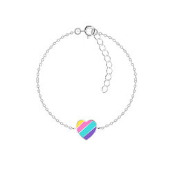 Silver Heart Bracelet - 16193