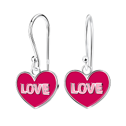 Silver Love Heart Earrings - 17496 Silver Love Heart Earrings - 17496
