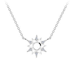 Silver Sun Necklace - 16426