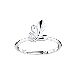 Silver Leaf Adjustable Ring - 16418 Silver Leaf Adjustable Ring - 16418