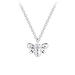 Silver Bee Necklace - 16448
