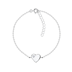 Silver Heart Bracelet - 16437