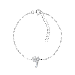 Silver Palm Tree Bracelet - 8618