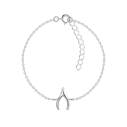 Silver Wishbone Bracelet - 16396