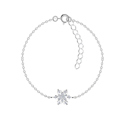 Silver Snowflake Bracelet - 16328