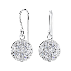 Silver Round Stud Earrings - 16346