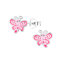 Silver Dragonfly Stud Earrings - 16249