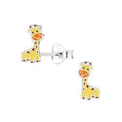 Silver Giraffe Stud Earrings - 16263