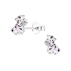 Silver Zebra Stud Earrings - 16391