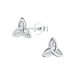 Silver Celtic Stud Earrings - 16366