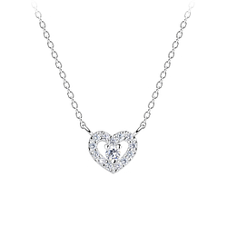 Silver Heart Necklace - 16456