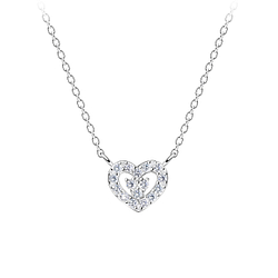 Silver Heart Necklace - 16455