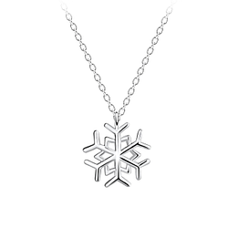 Silver Snowflake Necklace - 16387 Silver Snowflake Necklace - 16387