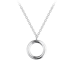 Silver Circle Necklace - 10630
