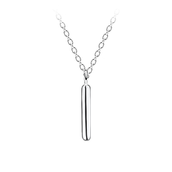Silver Letter I Necklace - 18632