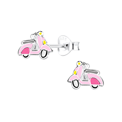 Silver Scooters Stud Earrings - 16510