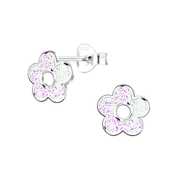 Silver Flower Stud Earrings - 16543 Silver Flower Stud Earrings - 16543