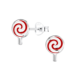 Silver Lollipop Stud Earrings - 16547