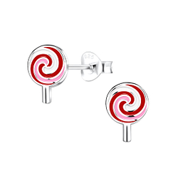 Silver Lollipop Stud Earrings - 16549