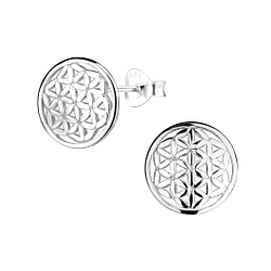 Silver Flower Stud Earrings - 16583 Silver Flower Stud Earrings - 16583
